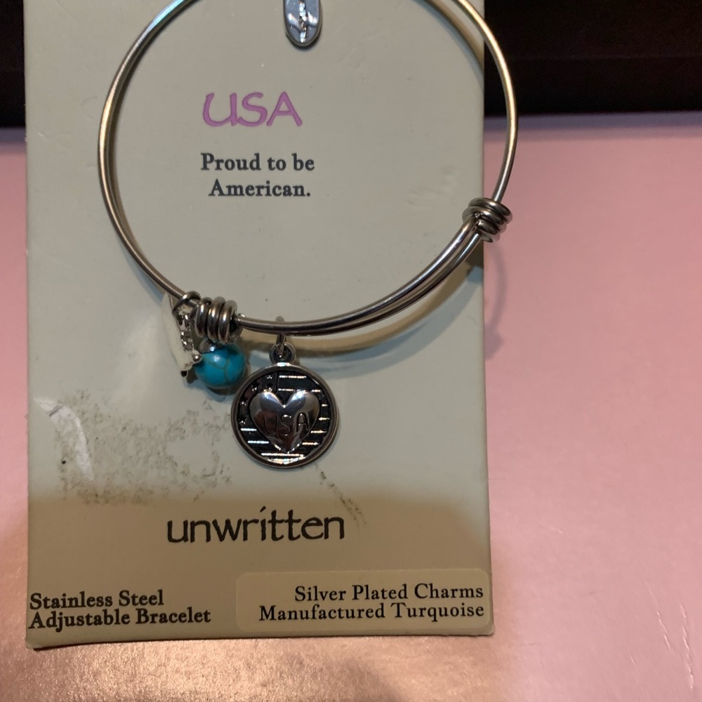 Unwritten Silver Bracelet with Turquoise Charm